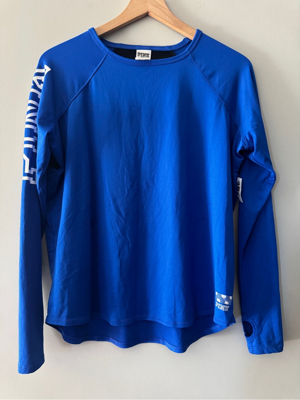 PINK Victoria Secret | Bright Royal Blue Long Sleeve Athletic Top | XS